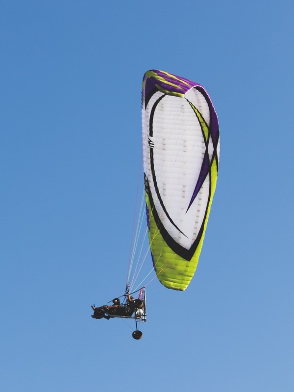 Powered paragliding flights